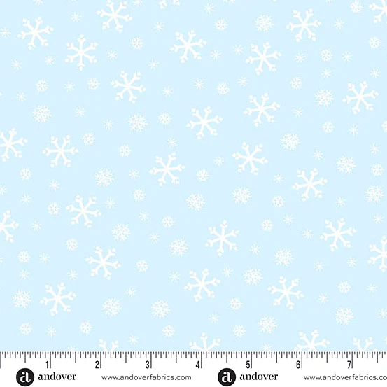 Andover Snowflake 1462 LT Frost Snowflake By The Yard