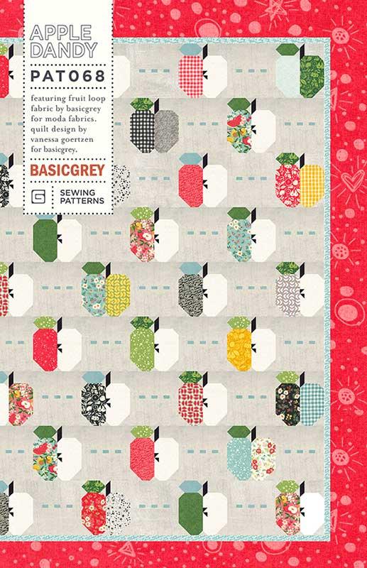 APPLE DANDY - BASICGREY Quilt Pattern 068 DIGITAL DOWNLOAD