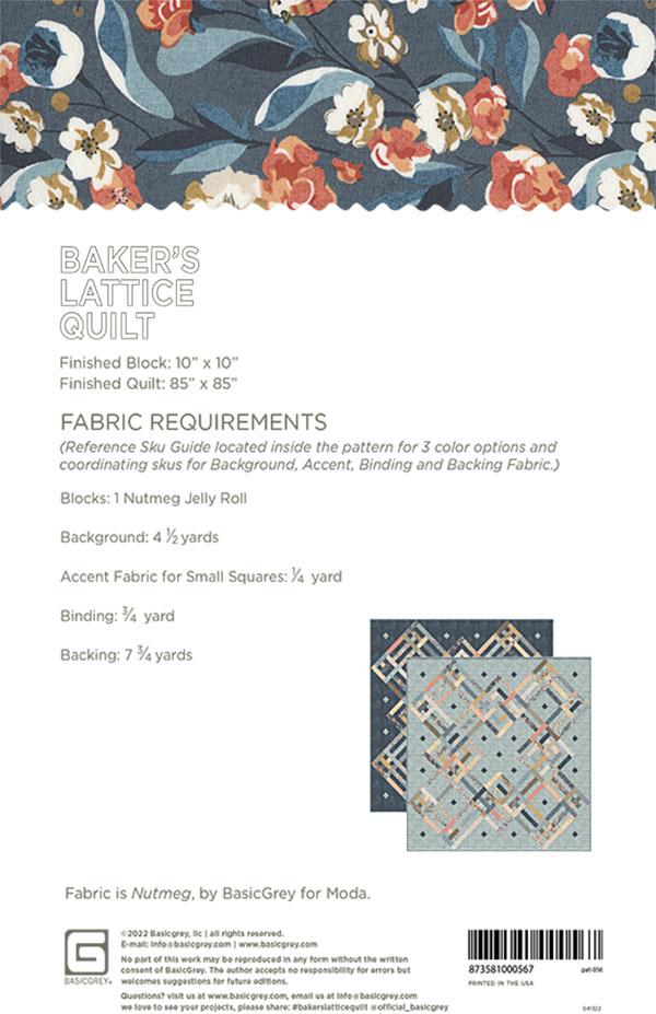 BAKER'S LATTICE - BASICGREY Quilt Pattern 056 - Image 2