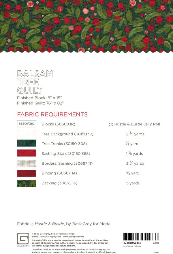 BALSAM TREE - BASICGREY Quilt Pattern 038 DIGITAL DOWNLOAD - Image 2