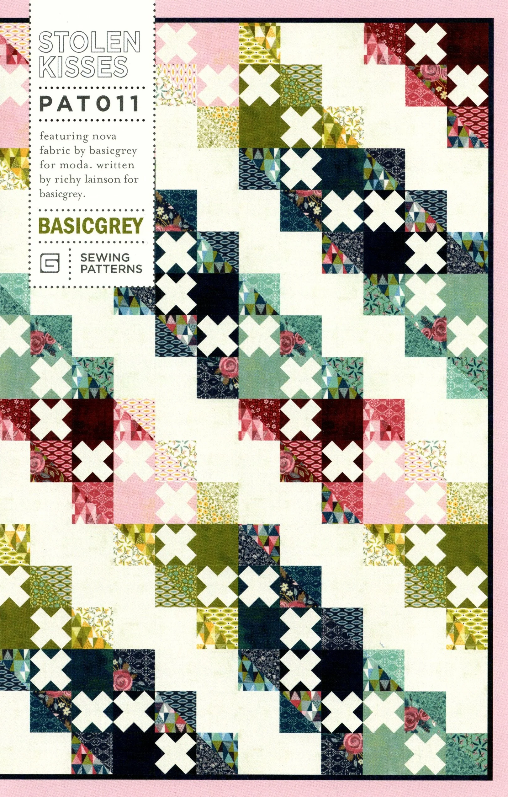 STOLEN KISSES - BASICGREY Quilt Pattern 01
