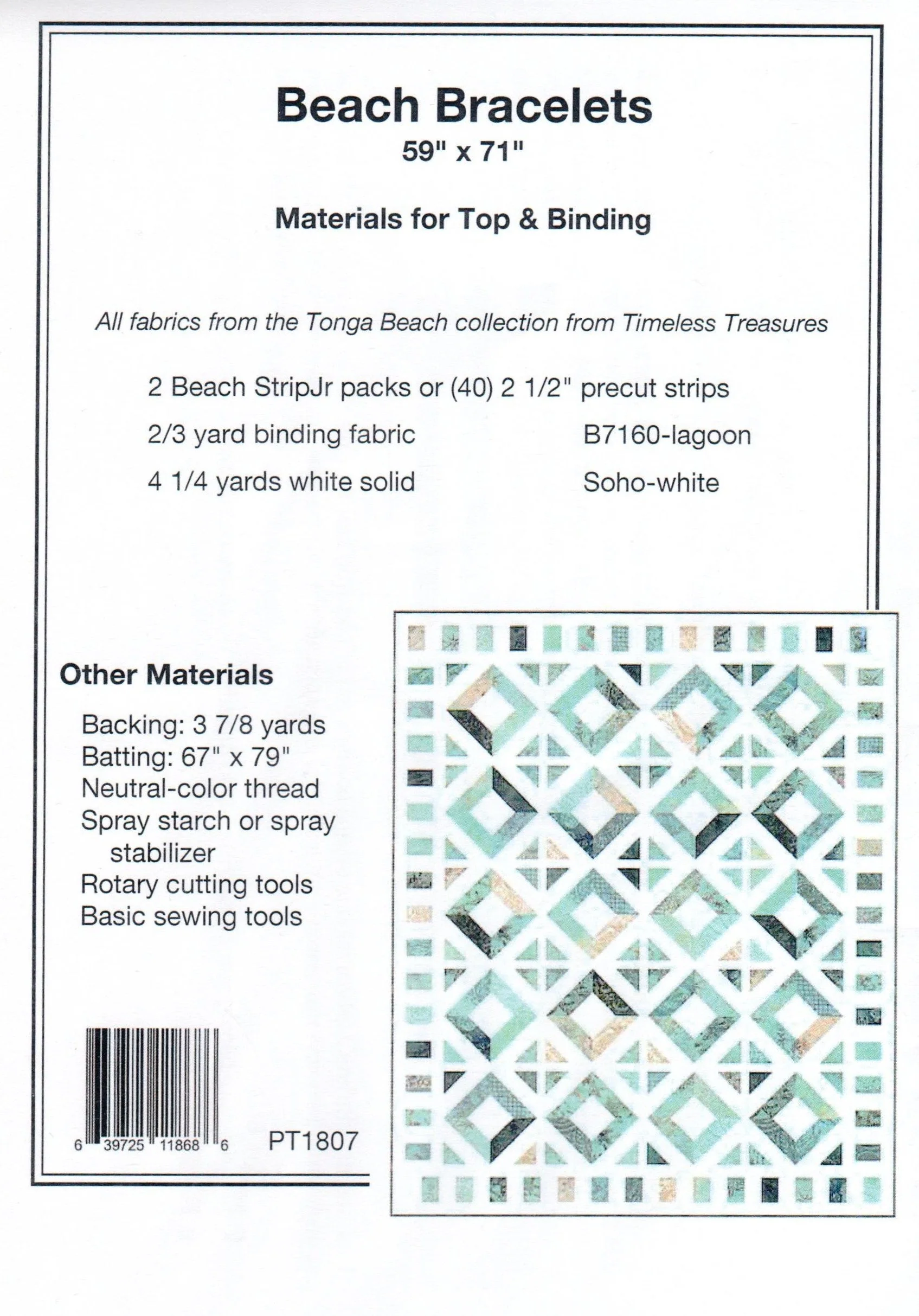 BEACH BRACELETS - Pine Tree Country Quilts Pattern - Image 2
