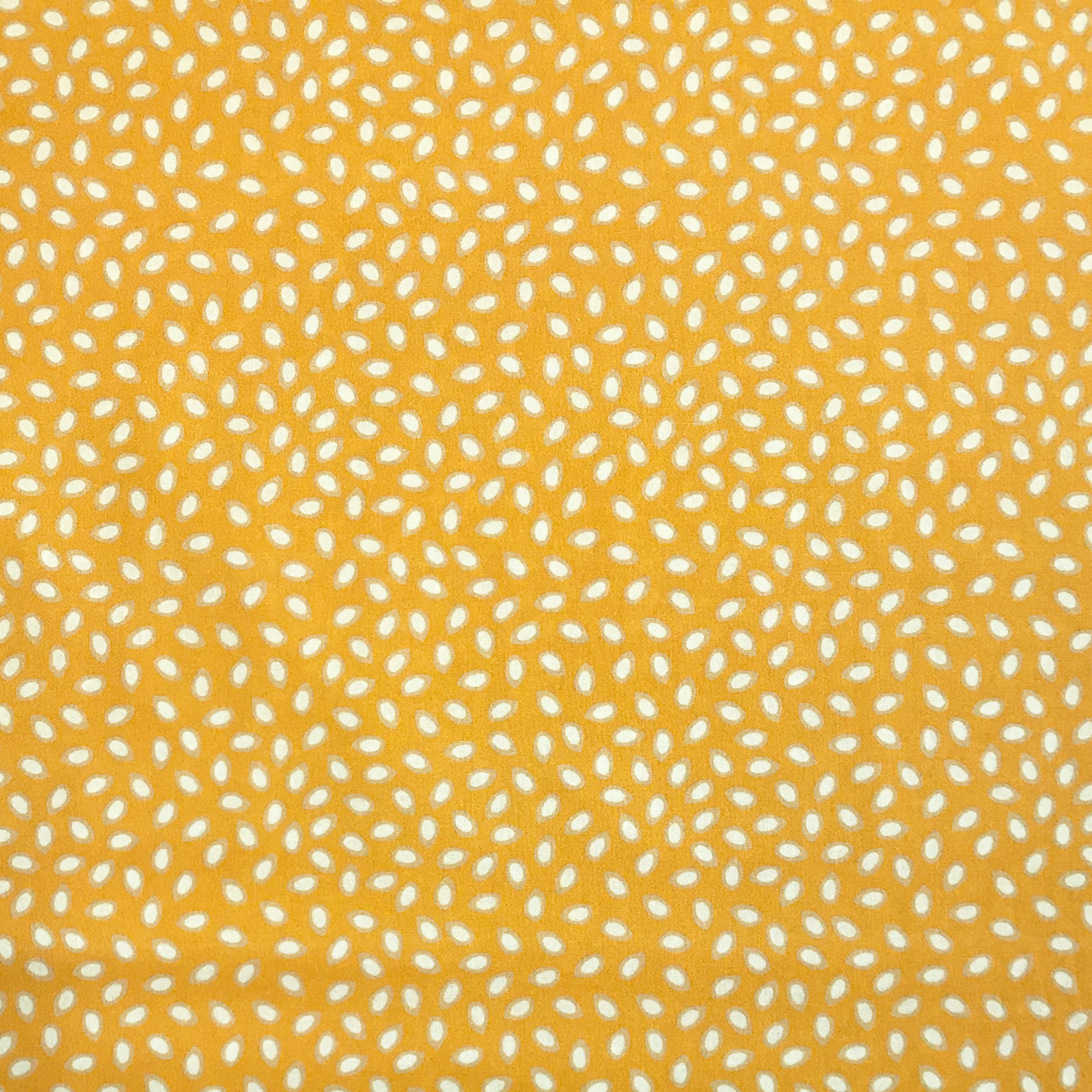 Blank Quilting Natural Lulu 4501 974 Orange Big Leaflike Dots By The Yard