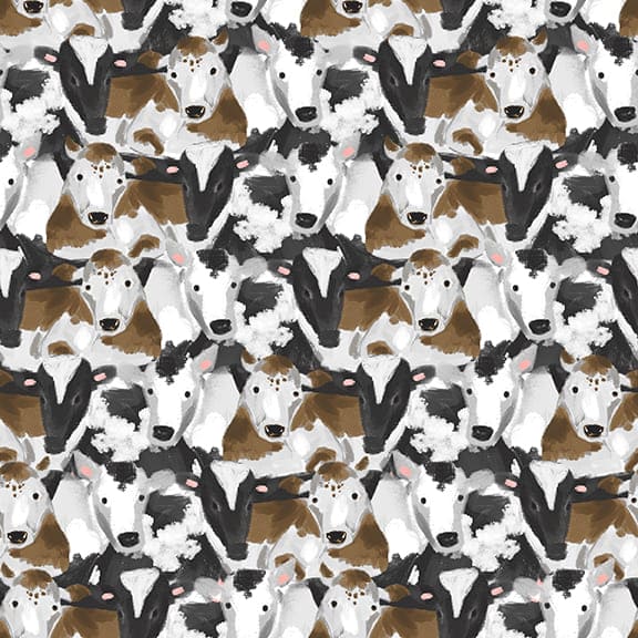 Blank Quilting Rise With The Sun 3746 39 Brown Cow Collage By The Yard