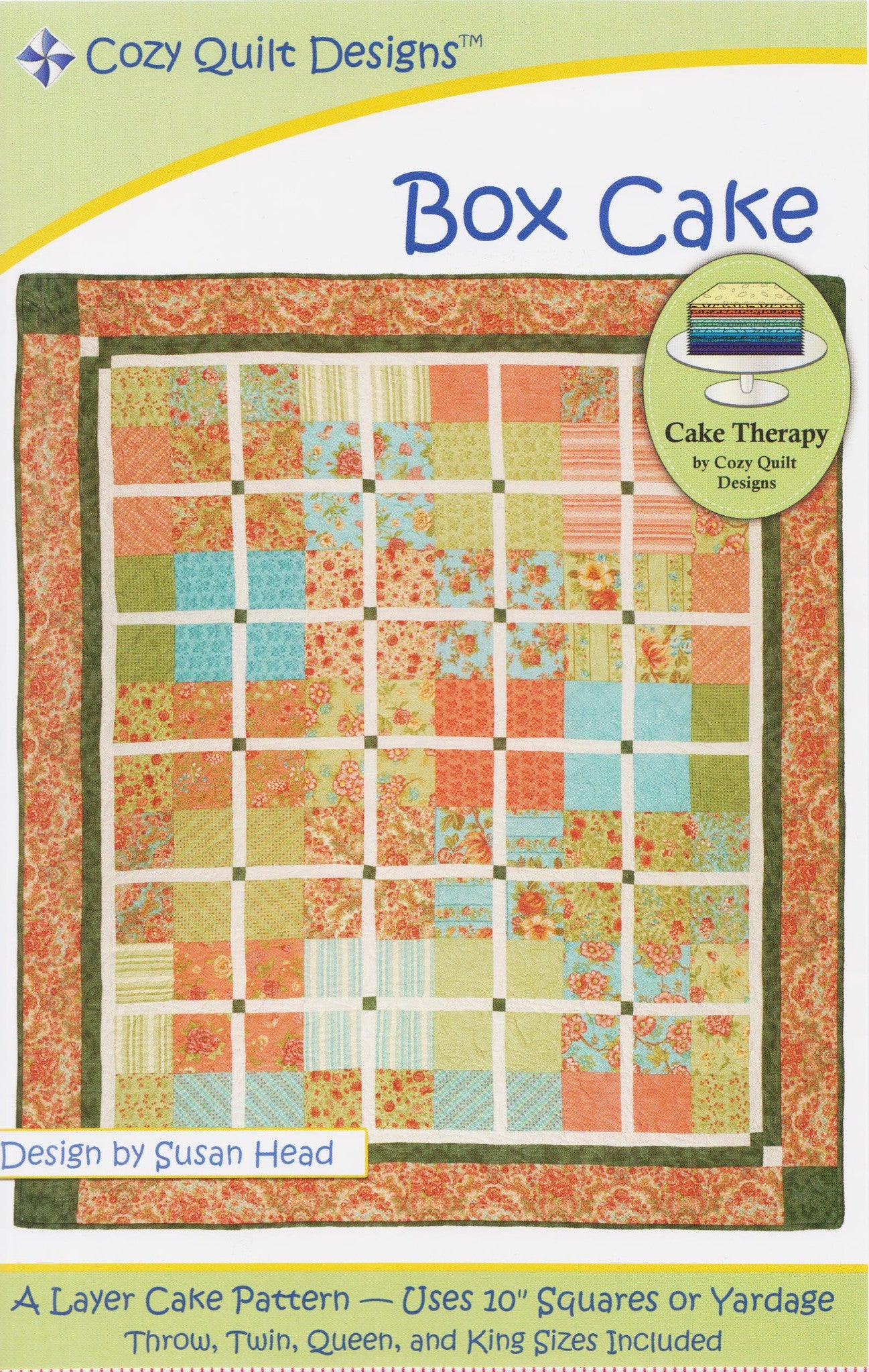 BOX CAKE - Cozy Quilt Designs Pattern DIGITAL DOWNLOAD