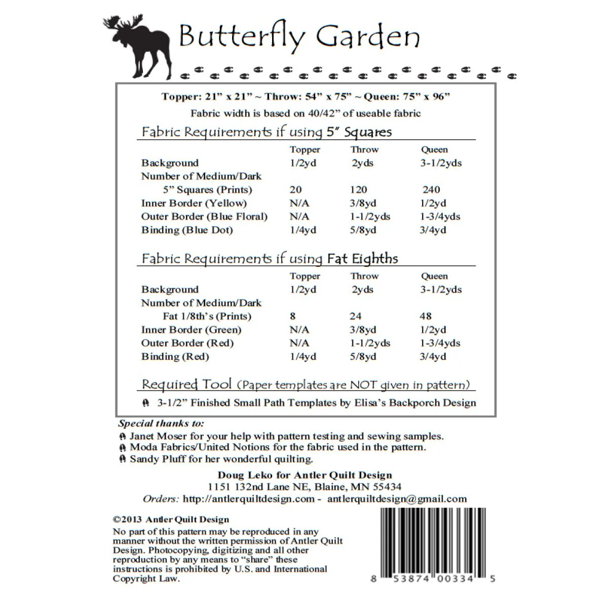 BUTTERFLY GARDEN - Antler Quilt Design's Quilt Pattern - Image 2