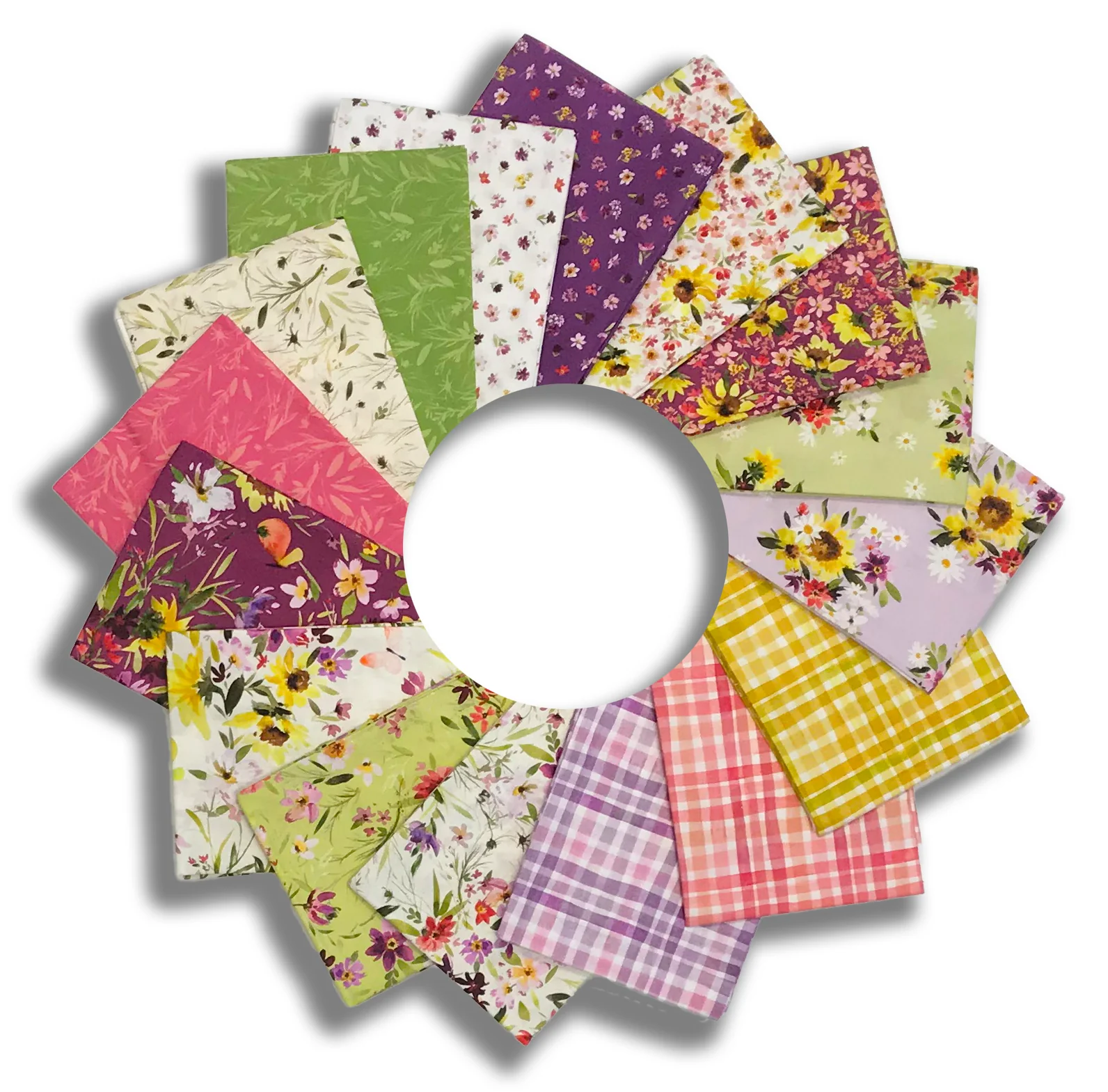 Clothworks Digital Pre-Cut 16 Piece Fat Quarter Bundle - FQ0509 - Summer Garden - Image 2