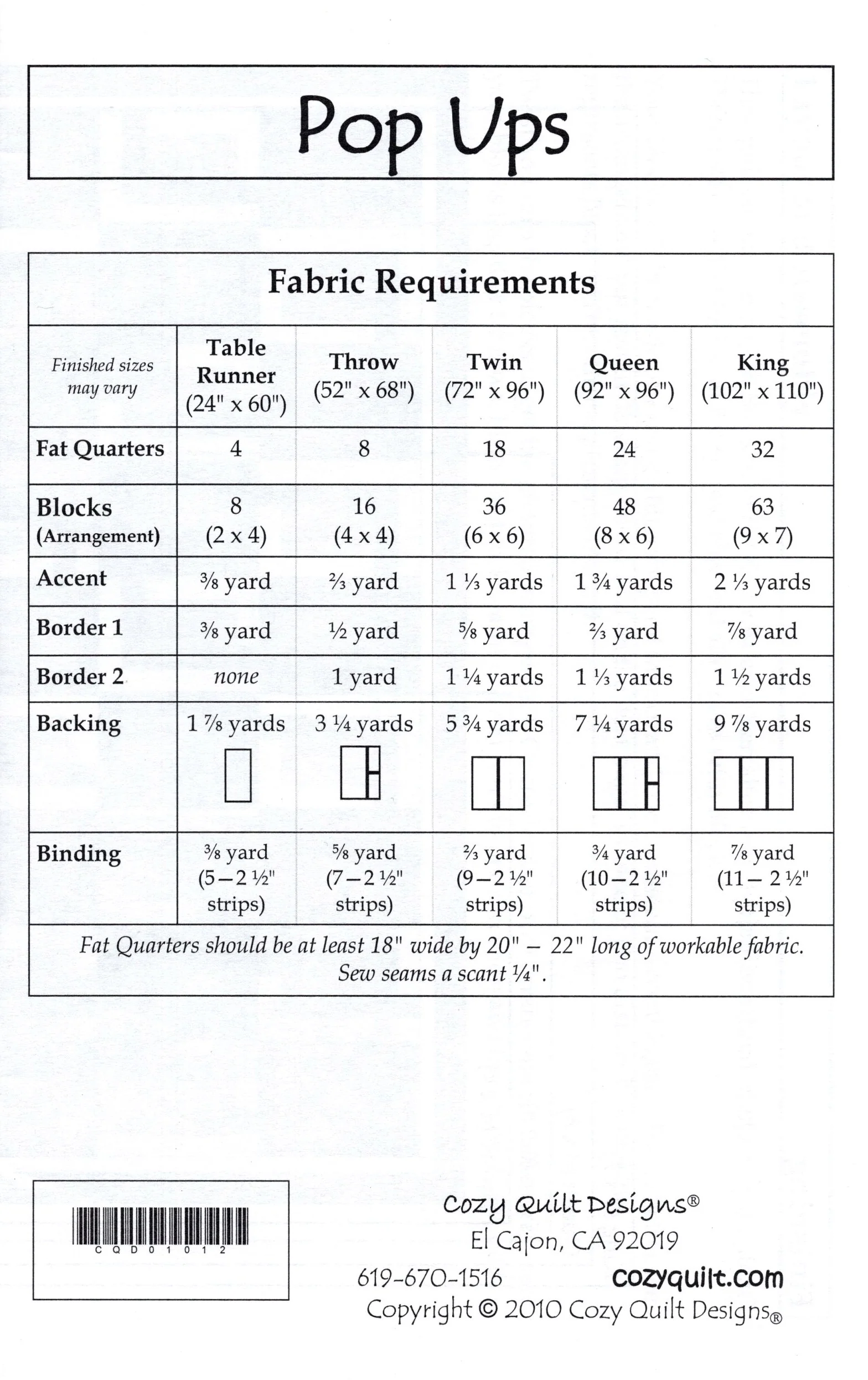 POP UPS - Cozy Quilt Designs Pattern - Image 2