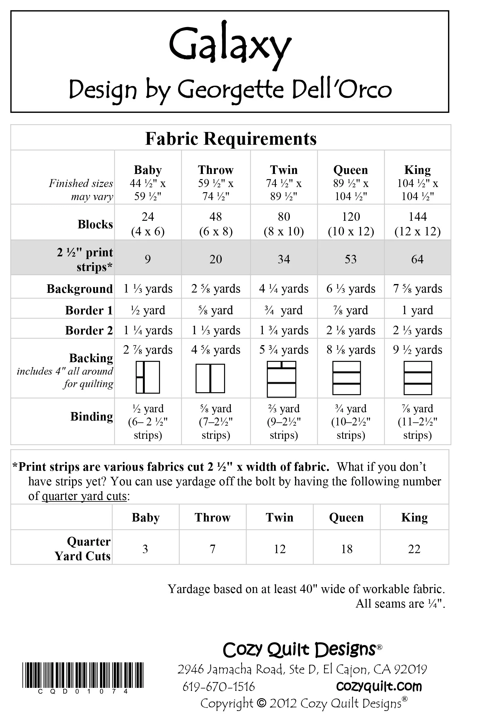 GALAXY - Cozy Quilt Designs Pattern - Image 2