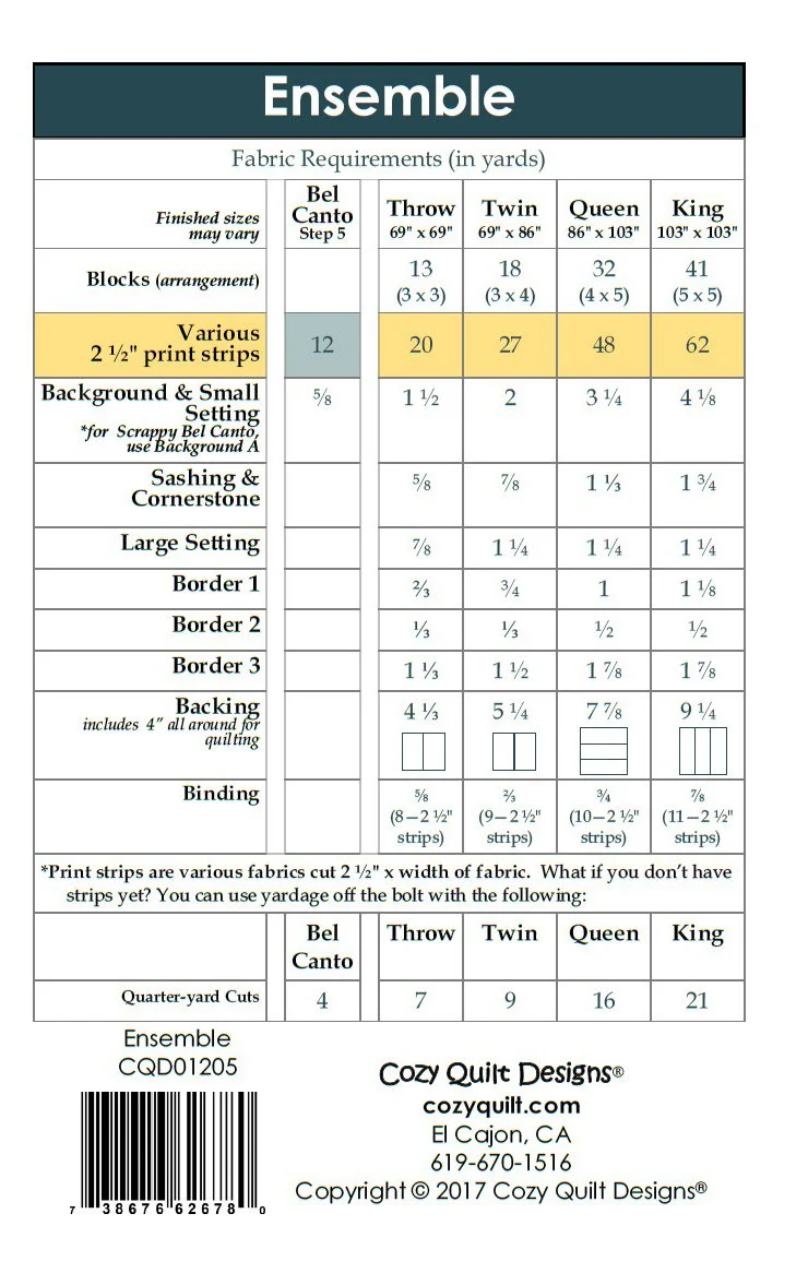 ENSEMBLE - Cozy Quilt Designs Pattern DIGITAL DOWNLOAD - Image 2