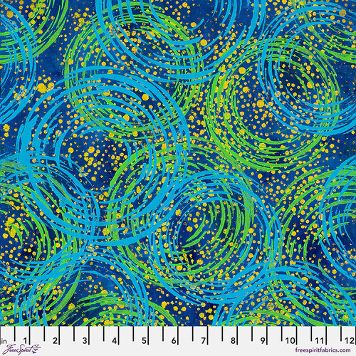 Free Spirit Dragonfly Dance PWSP111 Blue Swirlygig By The Yard