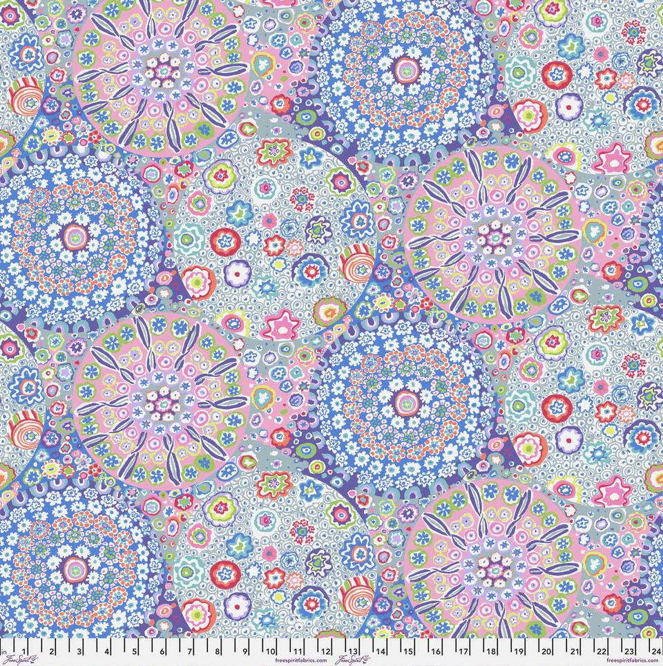 Free Spirit Kaffe Fassett EXTRA WIDE QBGP006 Pastel Millefiore 108" WIDE - 3 YARD CUT