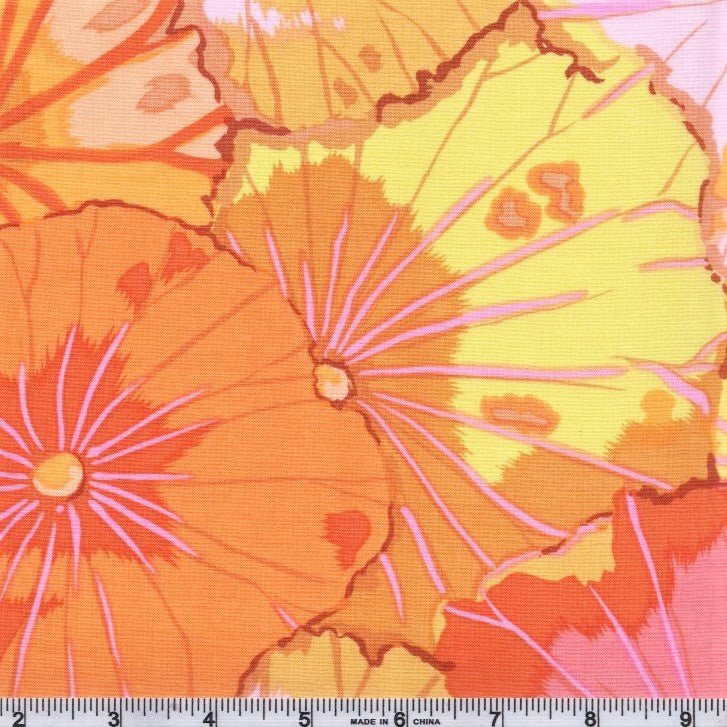 Free Spirit Kaffe Fassett GP29 Yellow Lotus Leaf By The Yard