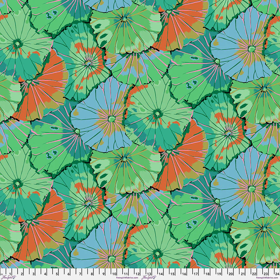Free Spirit Kaffe Fassett PWGP029 Emerald Lotus Leaf By The Yard