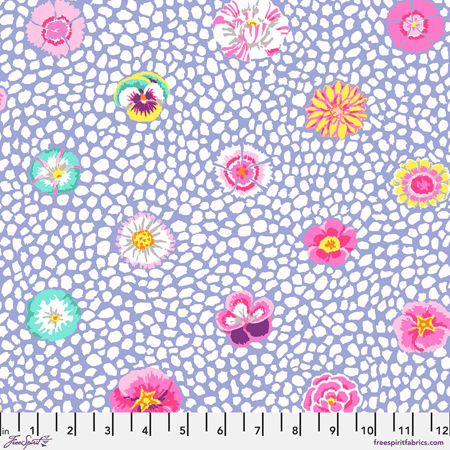 Free Spirit Kaffe Fassett PWGP059 Lavender Guinea Flower By The Yard