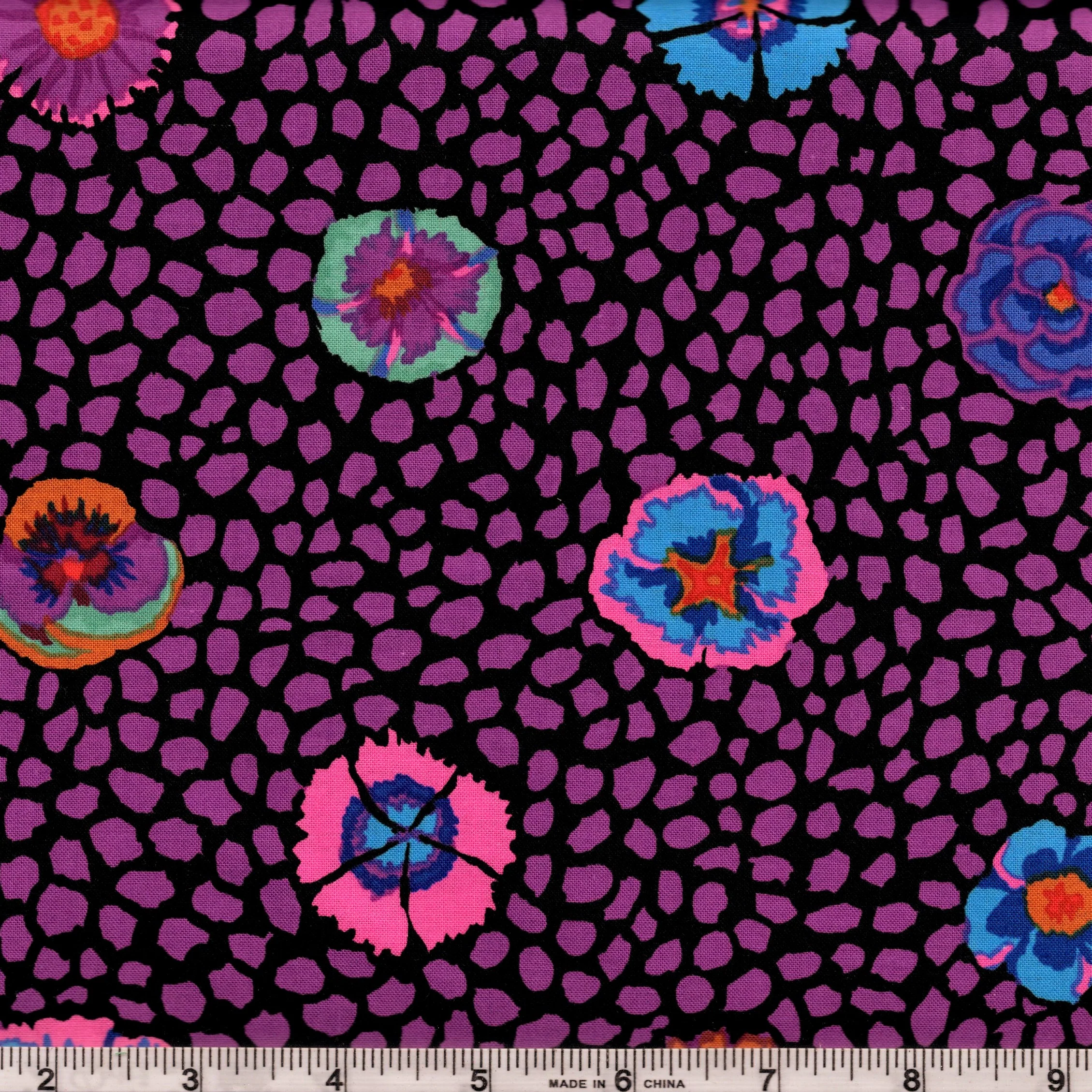 Free Spirit Kaffe Fassett PWGP059 Guinea Flower - Purple By The Yard