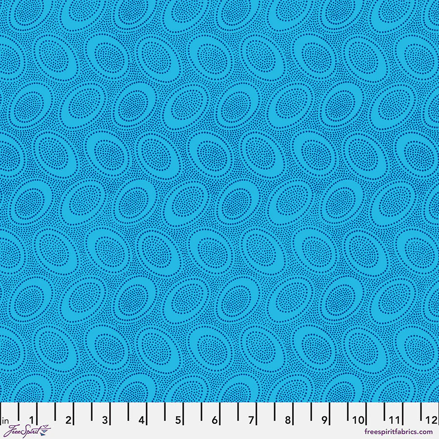 Free Spirit Kaffe Fassett PWGP071 Turquoise Aboriginal Dot By The Yard