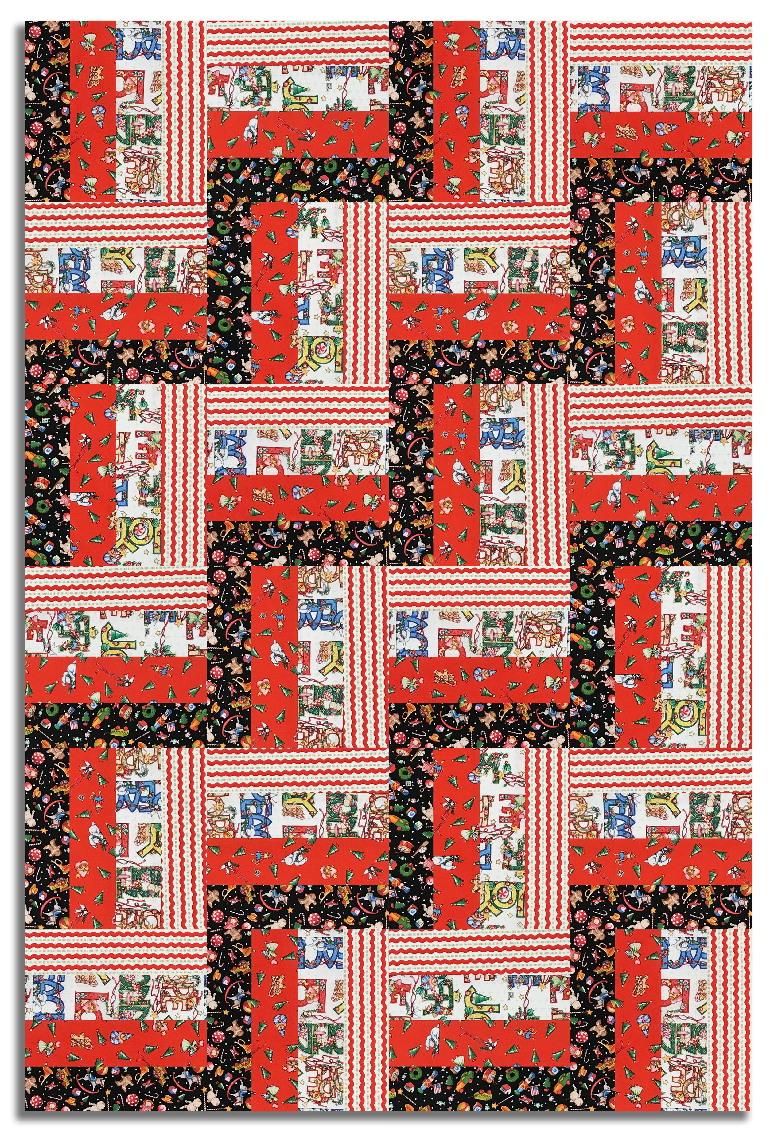 Free Spirit Pre-Cut 24 Block Rail Fence Quilt Kit - So Much Joy!