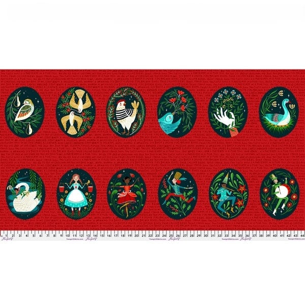 Free Spirit 12 Days Of Christmas PWCD130 12 Days of Christmas PANEL By The PANEL (Not Strictly By The Yard)