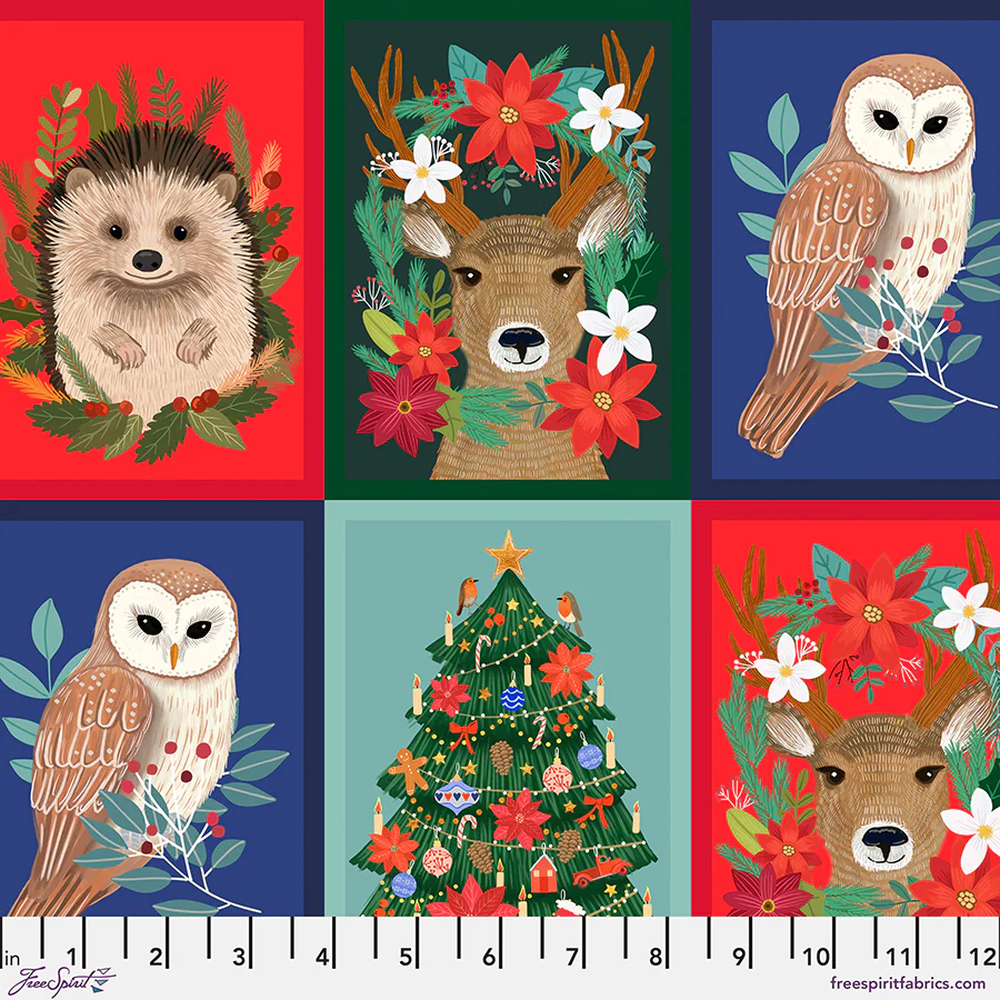 Free Spirit Christmas Spirit PWMC092 Multi Cabin Friends By The Yard