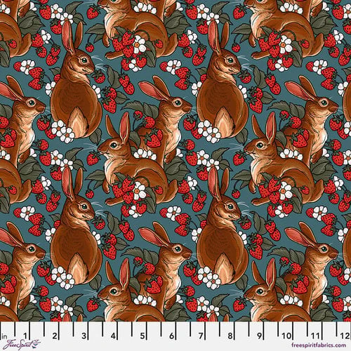 Free Spirit PWRH109 Turquoise Rabbits By The Yard