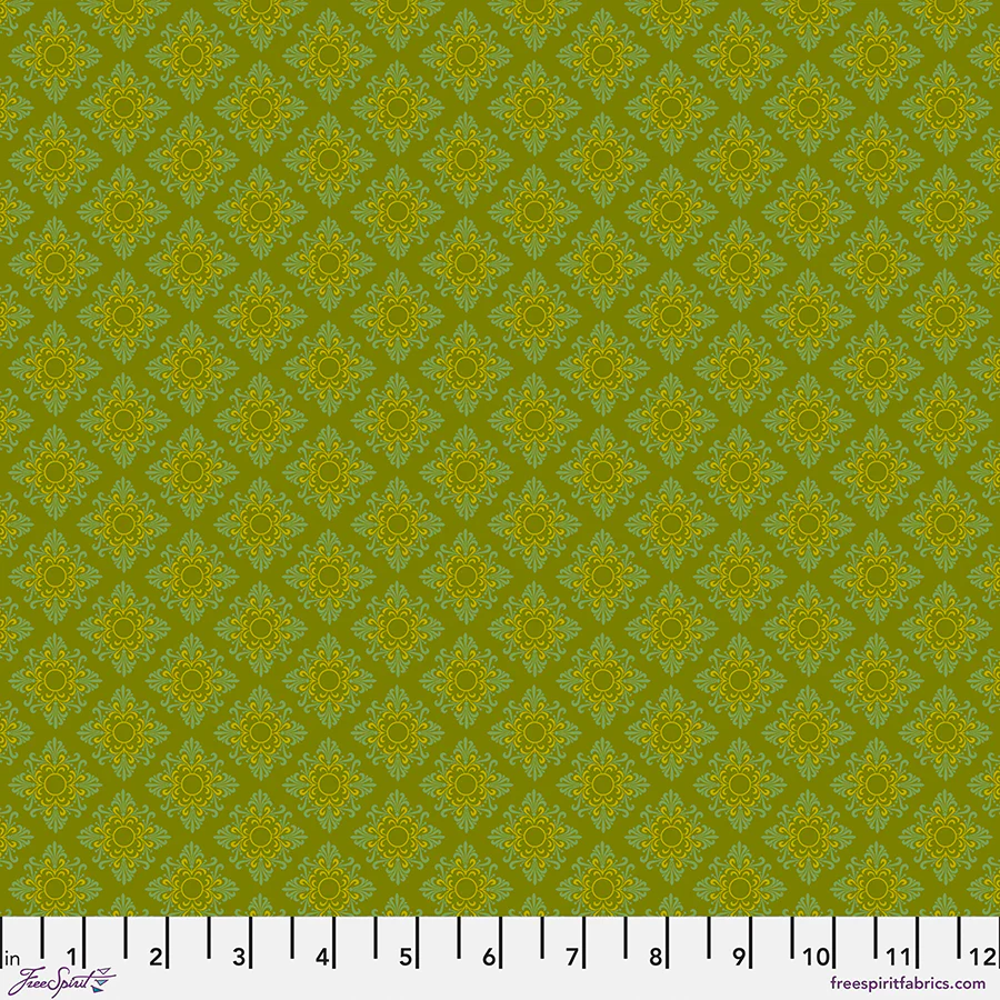 Free Spirit Vintage Cloth PWSK084 Moss Vondel By The Yard