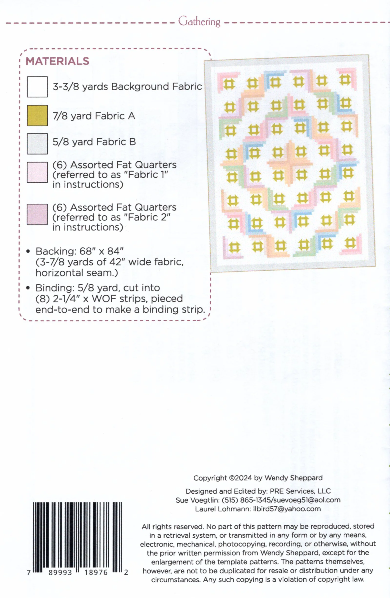 GATHERING - Wendy Sheppard Pattern WS80 - Image 2