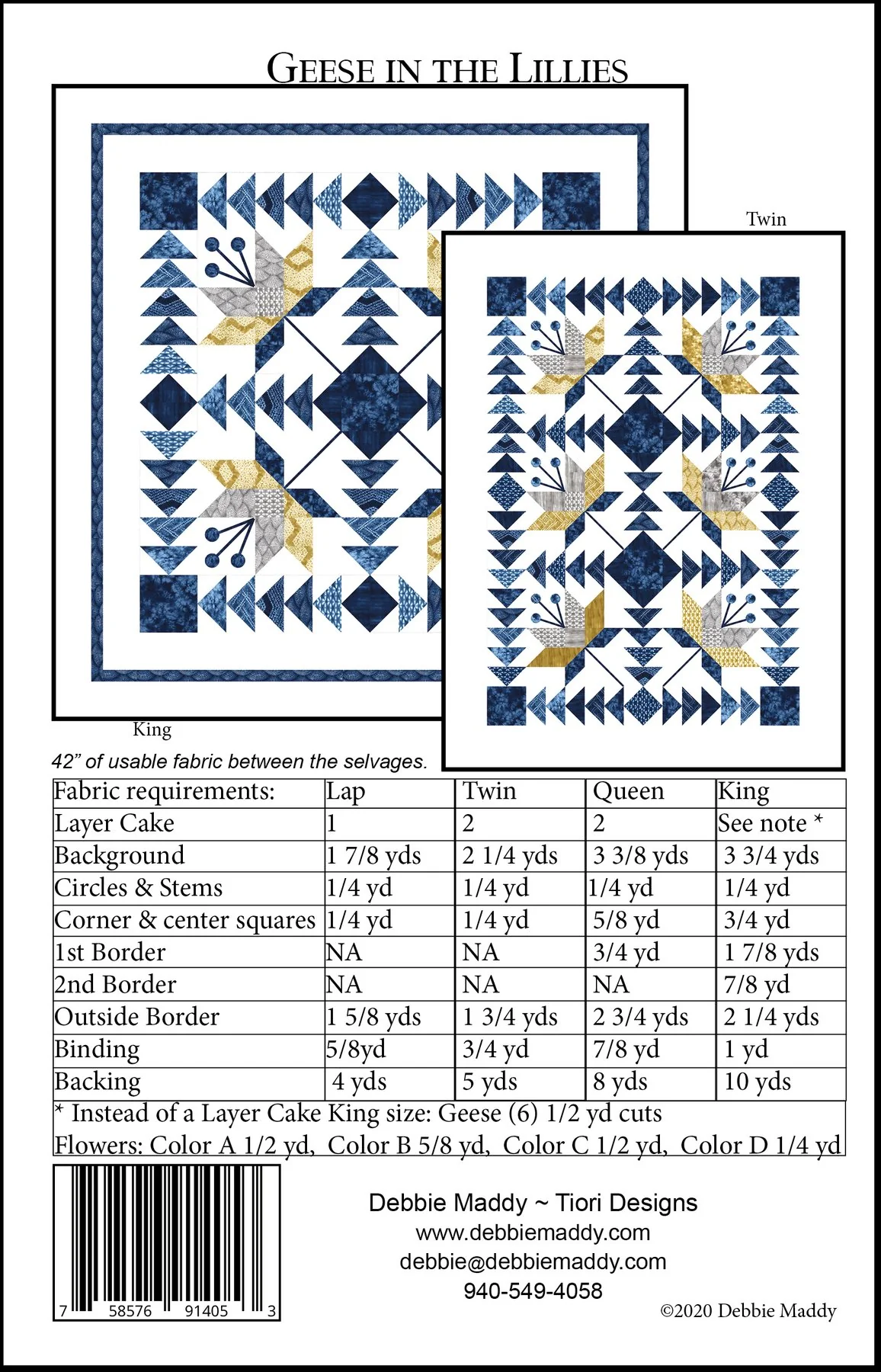 GEESE IN THE LILLIES - Calico Carriage Quilt Designs Pattern CCQD177 DIGITAL DOWNLOAD - Image 2