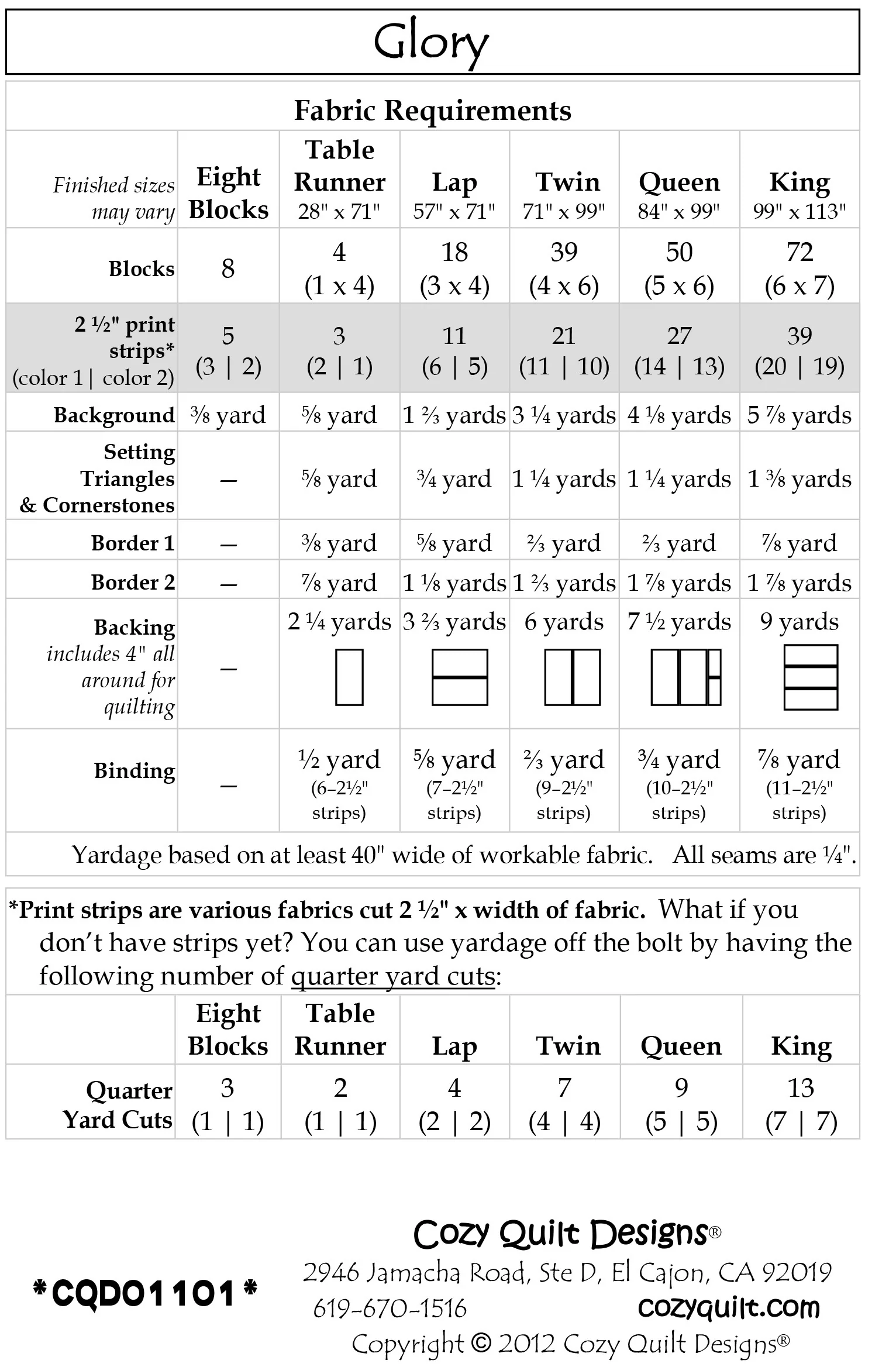 GLORY - Cozy Quilt Design Pattern DIGITAL DOWNLOAD - Image 2