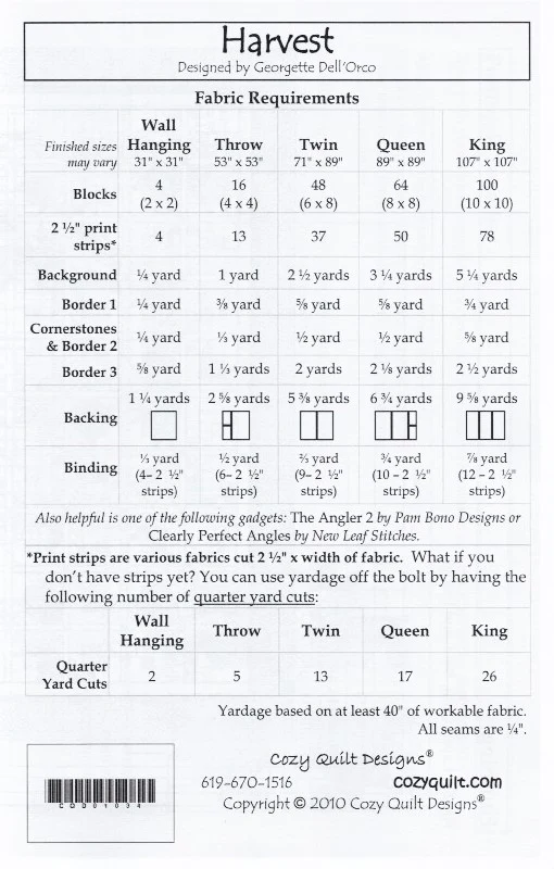 HARVEST - Cozy Quilt Designs Pattern - Image 2