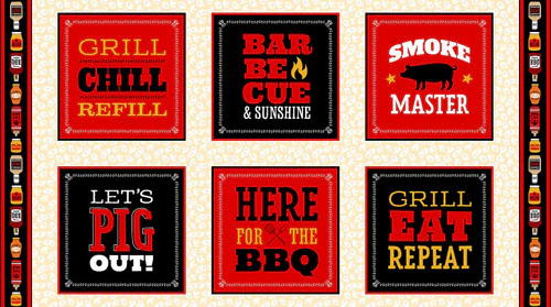 Henry Glass & Co. Grill & Chill 1218 89 Blocks Multi 24" PANEL By The PANEL (not strictly by the yard)