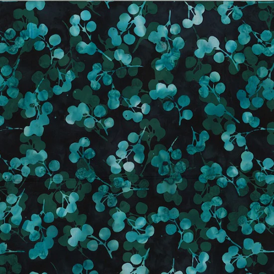 Hoffman Bali Batik V2531 128 Midnight Eucalyptus Leaves By The Yard