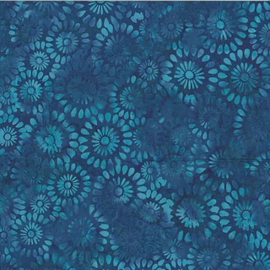 Hoffman Bali Batik V2538 87 Blueberry Round Floral By The Yard