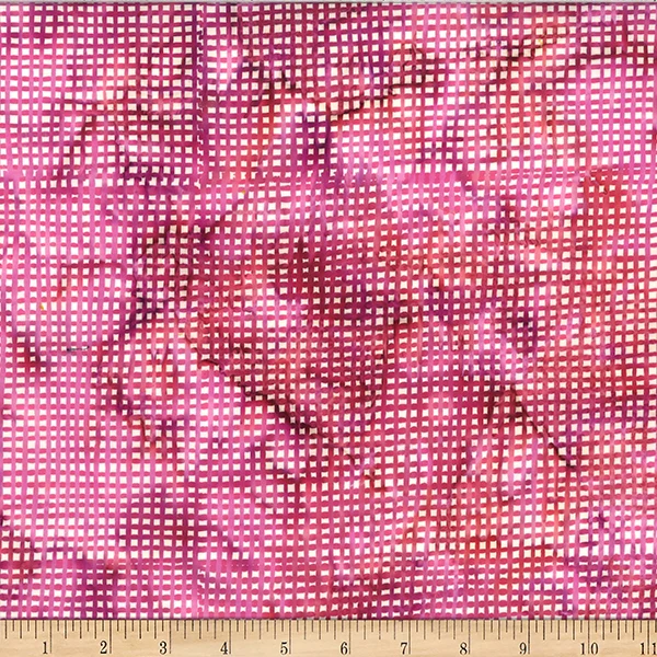 Hoffman Bali Batik W2560 97 Raspberry Double Line By The Yard
