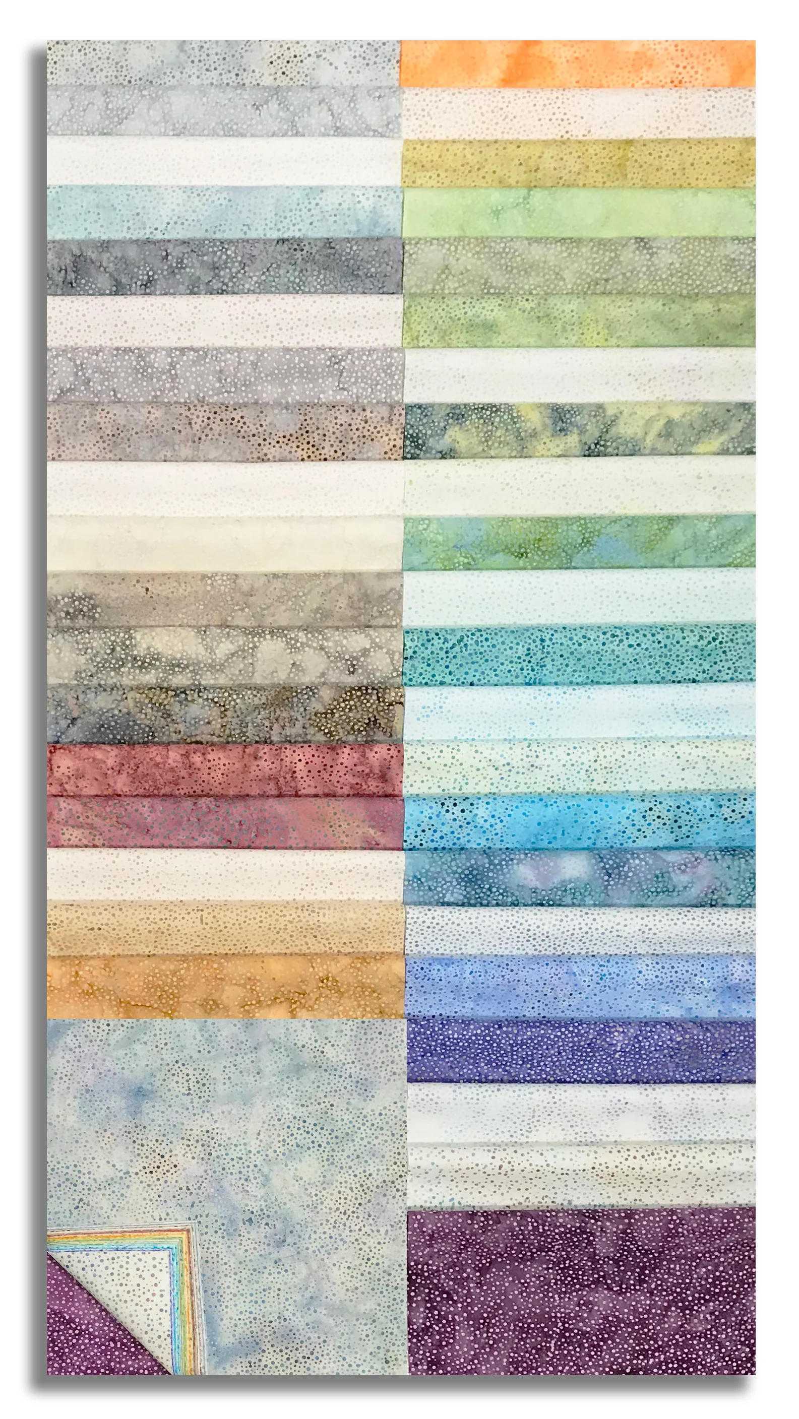 Hoffman Batik Bali Crackers 40 Piece Pre-Cut 10" Layer Cake Squares 885BC 492 - Breeze