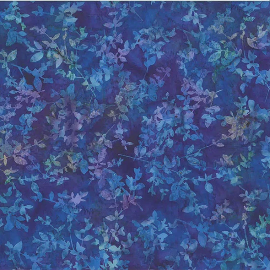 Hoffman Batik Berry Delicious T2390 424 Salvia Branch Foliage By The Yard