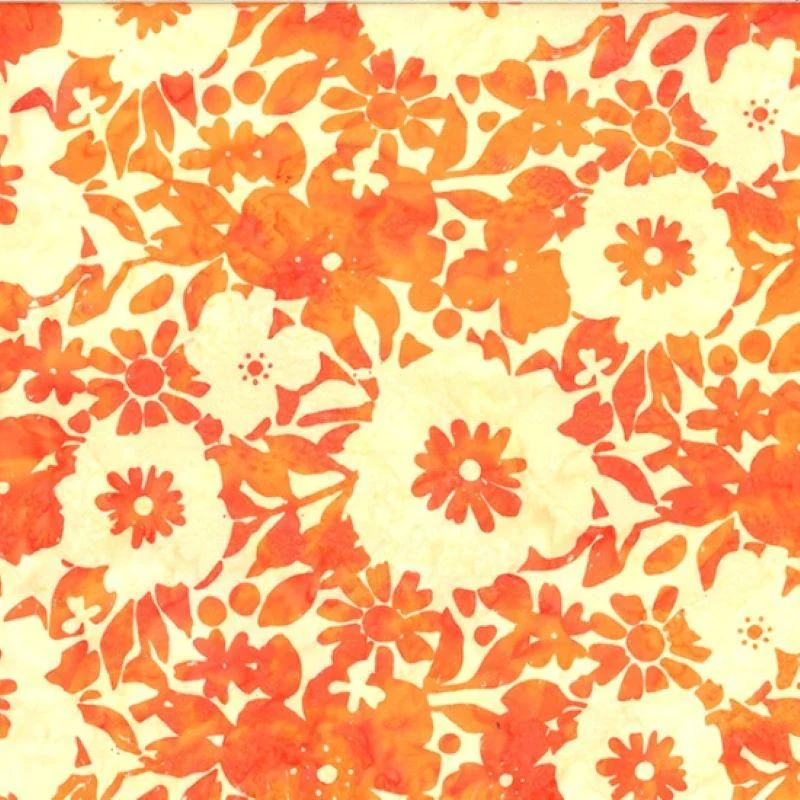 Hoffman Bali Batik U2496 224 Poppy Abstract Floral By The Yard