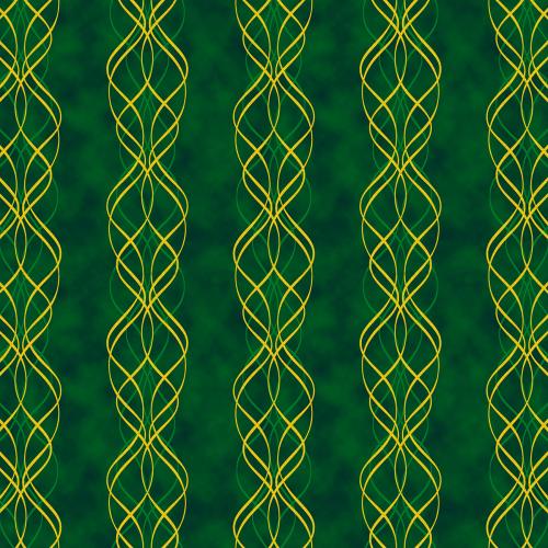 Hoffman Metallic - Blooming Holidays X7792 60G Hunter/Gold Waving Stripe By The Yard