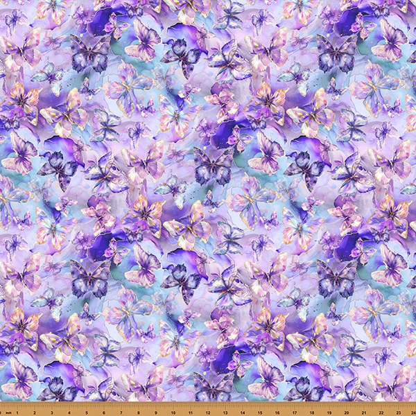 Hoffman Spectrum Print Flourish X5630 81 Violet By The Yard