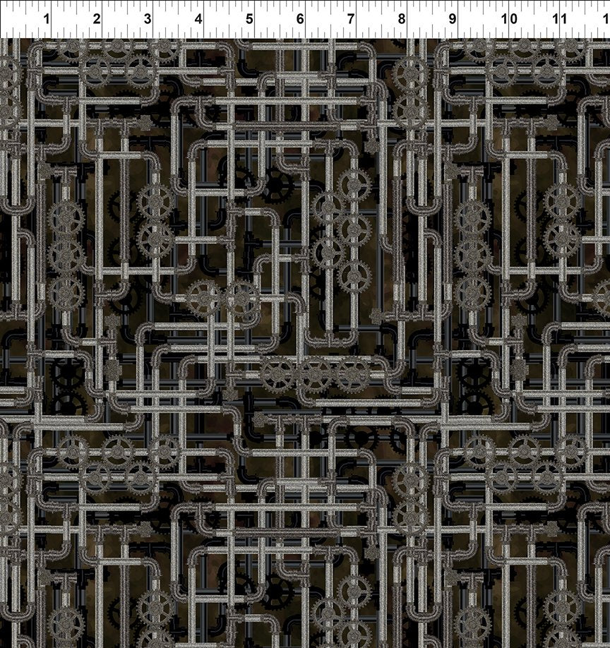 In The Beginning Steampunk Menagerie 9ST 2 Gray Pipes By The Yard