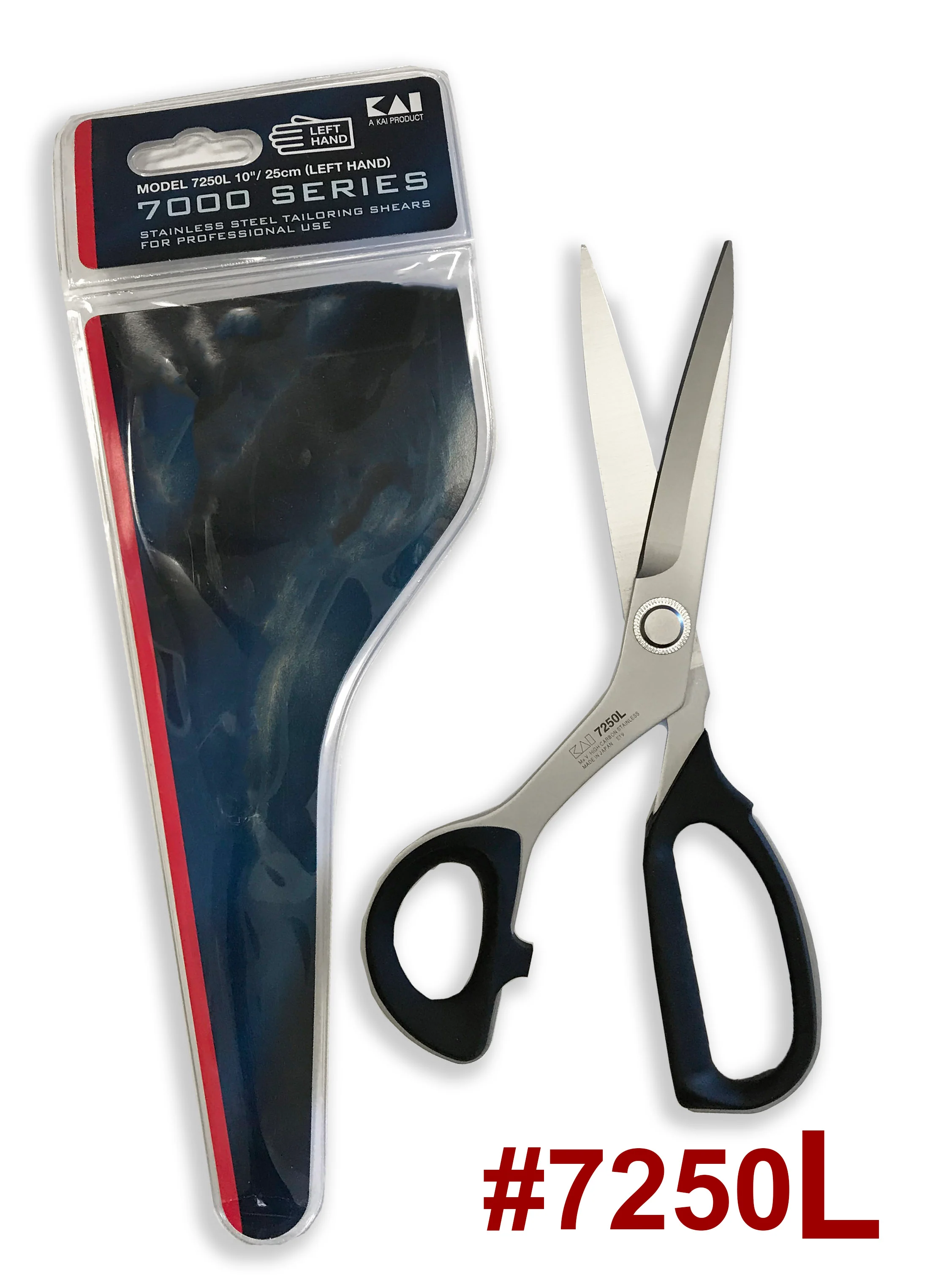 Kai 10" (23cm) LEFT Handed Stainless Steel Tailoring Shears/Scissors Model 7250L
