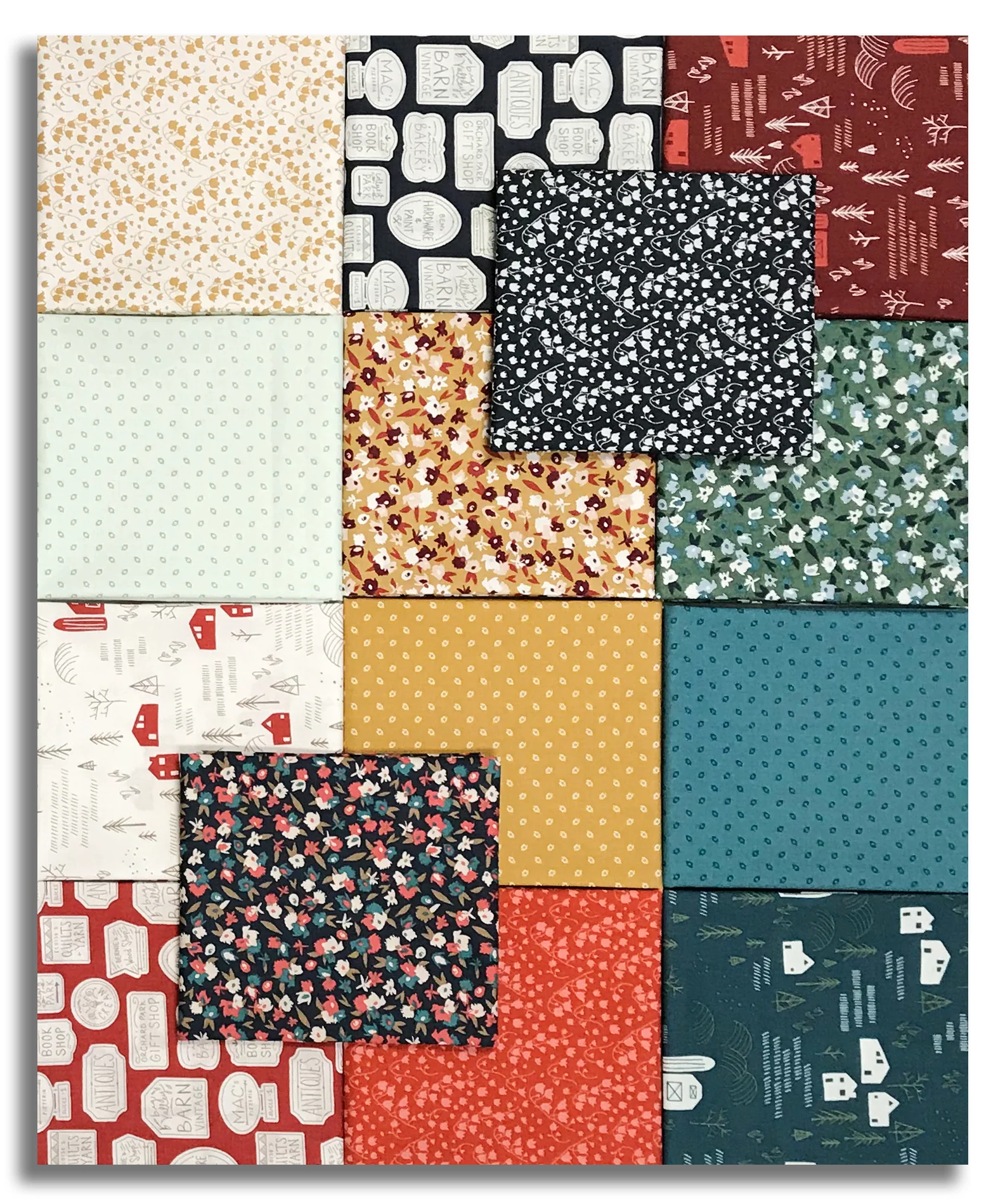 Matt's Clothworks Pre-Cut 14 Piece Fat Quarter Bundle - Raised - Image 2