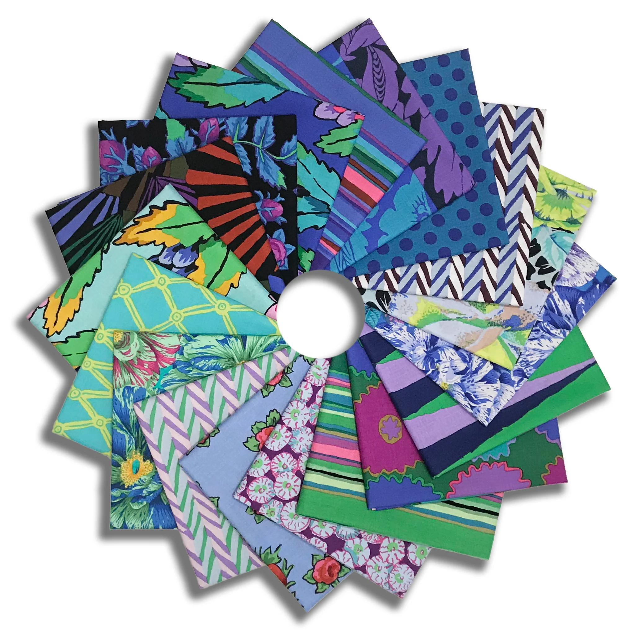 Matt's Pre-Cut Kaffe Fassett 18 Piece Fat Quarter Bundle - Water