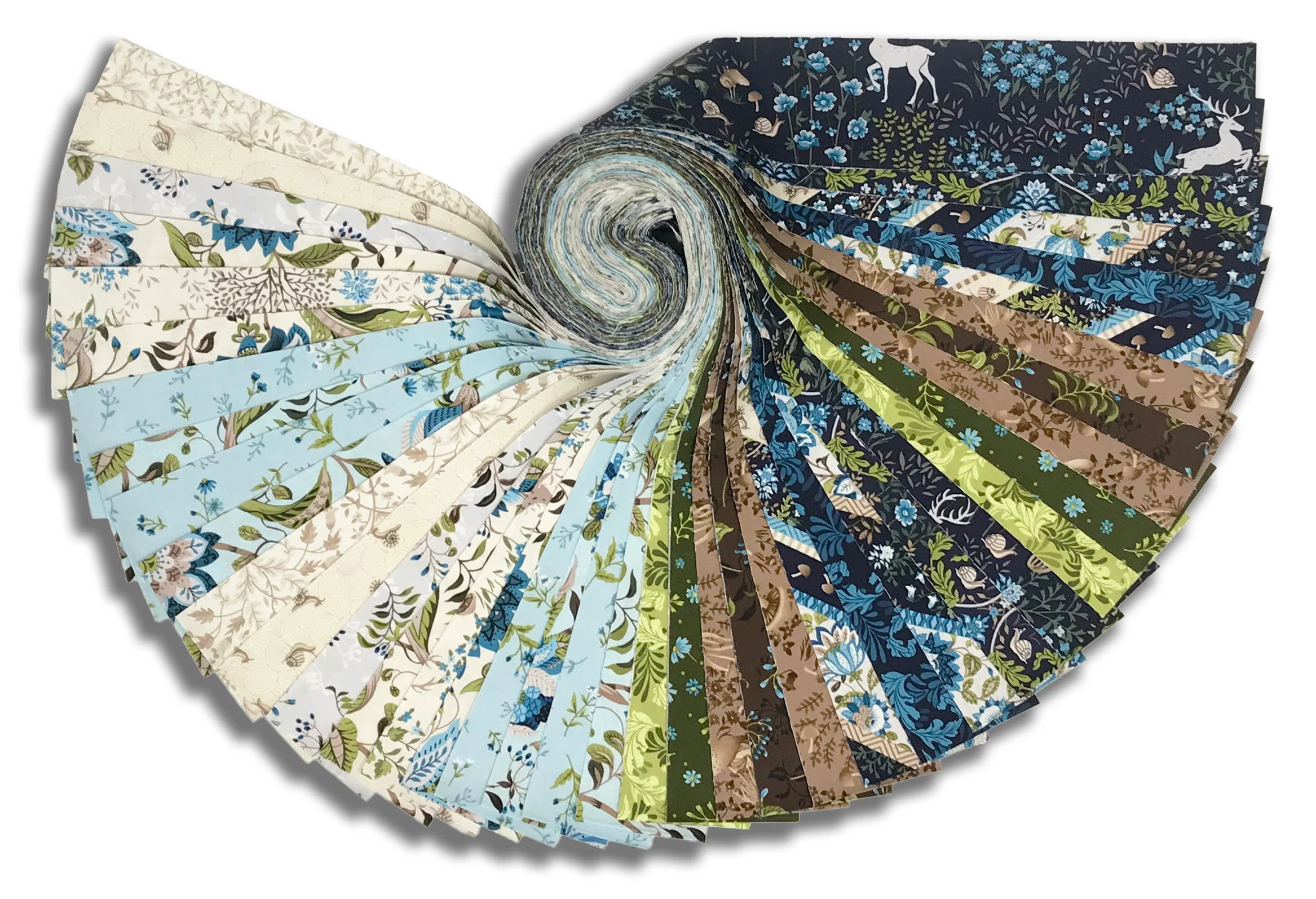 Matt's Studio E Pre-Cut 40 Piece 2 1/2" Jelly Roll Strips - Ashdown Forest