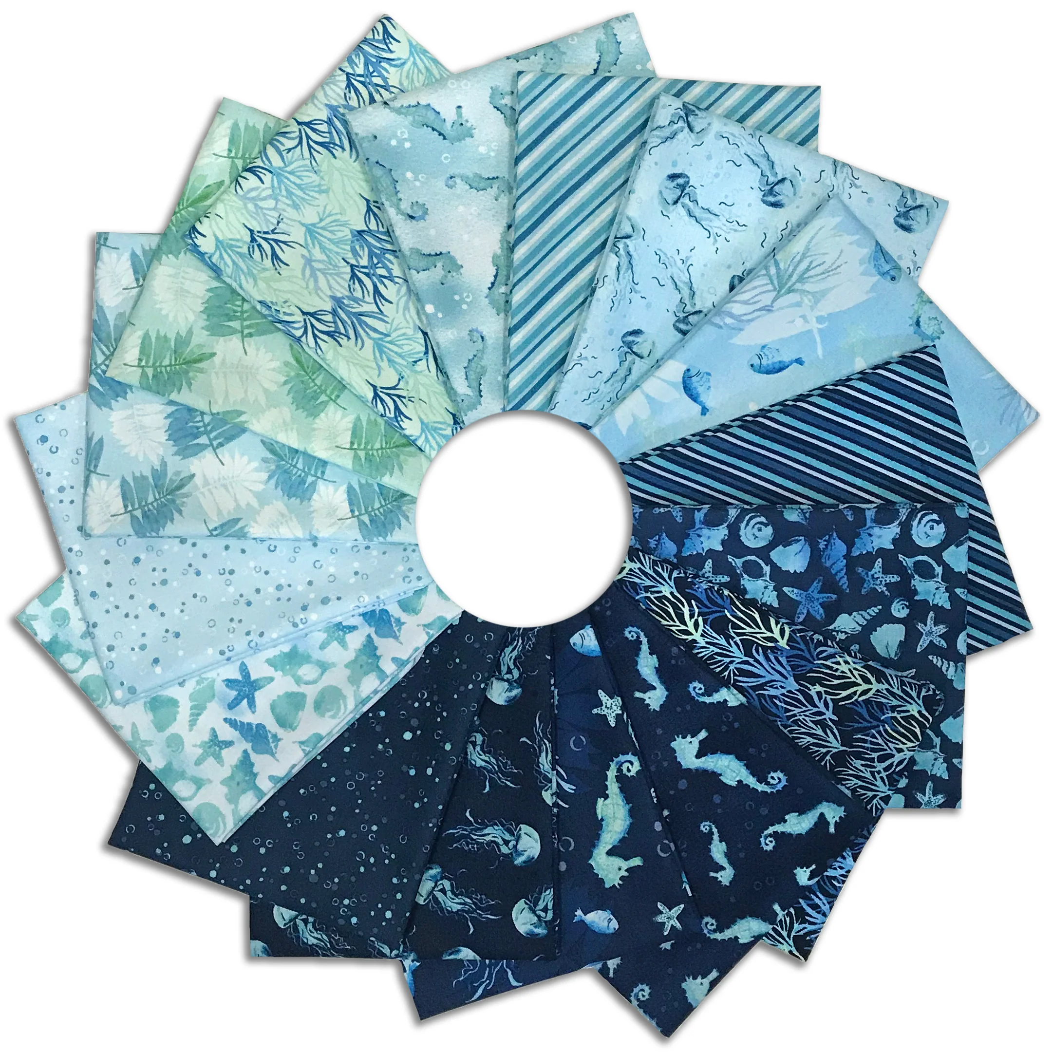 Matt's Wilmington Prints Pre-Cut 16 Piece Fat Quarter Bundle - Underwater Wonders