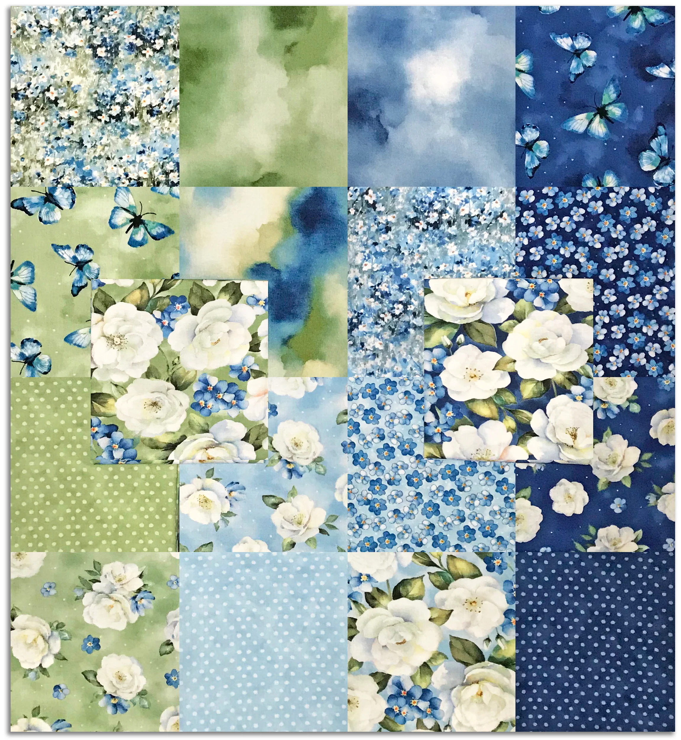 Matt's Wilmington Prints Pre-Cut 18 Piece Fat Quarter Bundle - Blue Harmony - Image 2