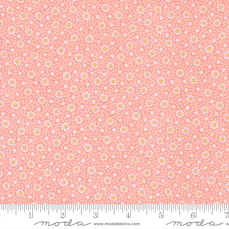 Moda 30's Playtime 2025 23379 13 Petal Daisy Dots By The Yard