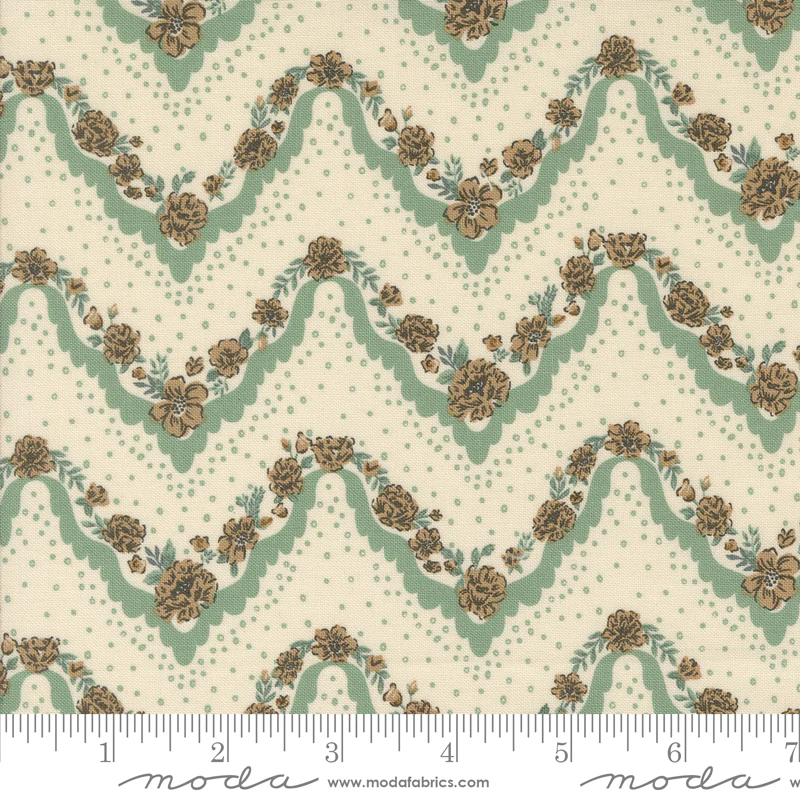 Moda Foraged Found & Hand Me Down 45634 33 Mist Hankie Stripes By The Yard
