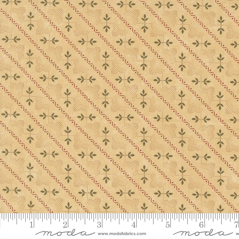 Moda Kansas Troubles - Wheatland 9794 11 Wheat Arbor Vine Stripes By The Yard