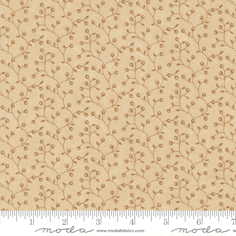 Moda Kansas Troubles - Wheatland 9796 21 Wheat Tonal Berry Vine By The Yard